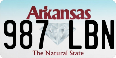 AR license plate 987LBN