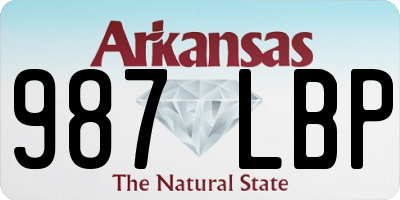 AR license plate 987LBP