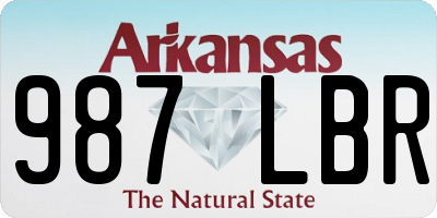AR license plate 987LBR