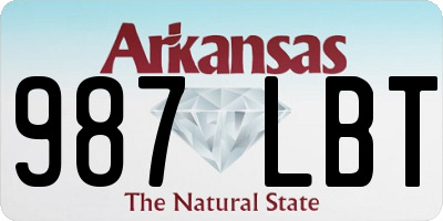 AR license plate 987LBT