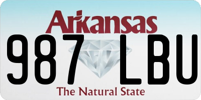 AR license plate 987LBU