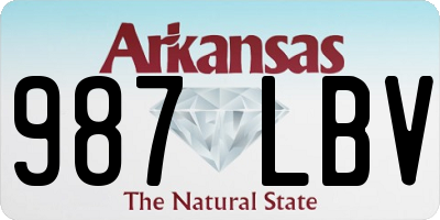 AR license plate 987LBV