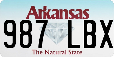 AR license plate 987LBX