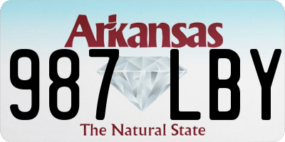 AR license plate 987LBY