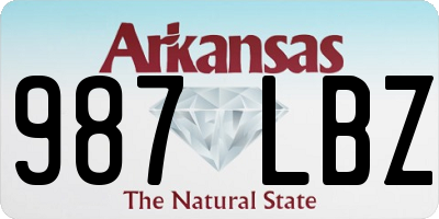 AR license plate 987LBZ