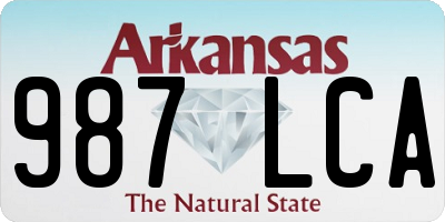 AR license plate 987LCA