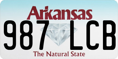 AR license plate 987LCB