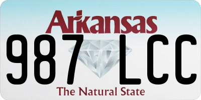 AR license plate 987LCC
