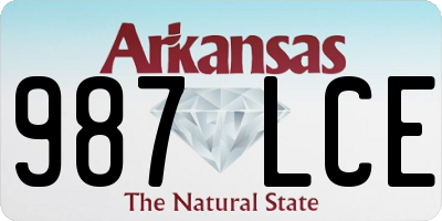AR license plate 987LCE
