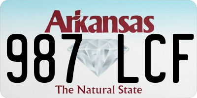AR license plate 987LCF