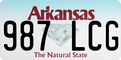 AR license plate 987LCG
