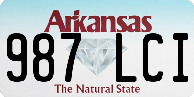 AR license plate 987LCI