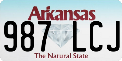 AR license plate 987LCJ