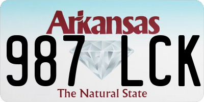 AR license plate 987LCK