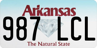 AR license plate 987LCL