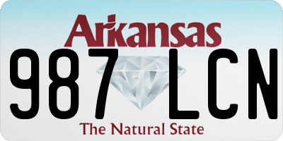 AR license plate 987LCN