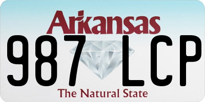 AR license plate 987LCP