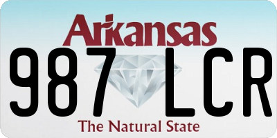 AR license plate 987LCR