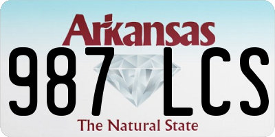 AR license plate 987LCS