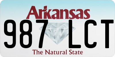 AR license plate 987LCT