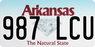 AR license plate 987LCU