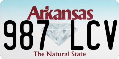 AR license plate 987LCV
