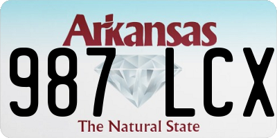 AR license plate 987LCX