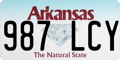 AR license plate 987LCY
