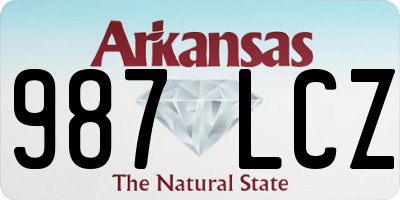 AR license plate 987LCZ