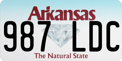 AR license plate 987LDC