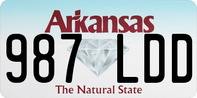 AR license plate 987LDD