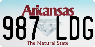 AR license plate 987LDG
