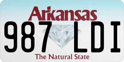 AR license plate 987LDI
