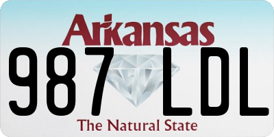 AR license plate 987LDL