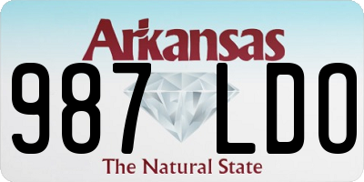 AR license plate 987LDO