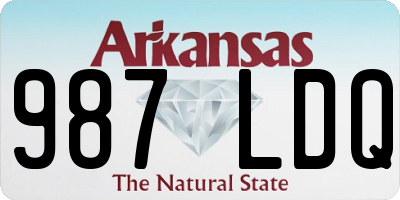 AR license plate 987LDQ