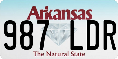 AR license plate 987LDR