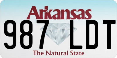 AR license plate 987LDT