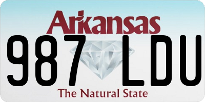 AR license plate 987LDU