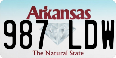 AR license plate 987LDW