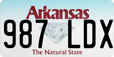 AR license plate 987LDX