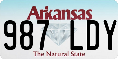 AR license plate 987LDY