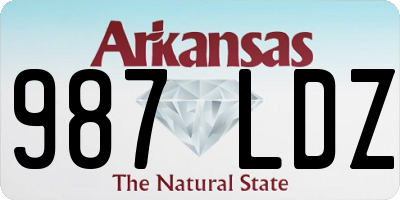 AR license plate 987LDZ
