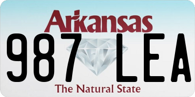 AR license plate 987LEA