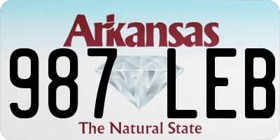 AR license plate 987LEB