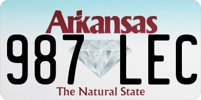 AR license plate 987LEC