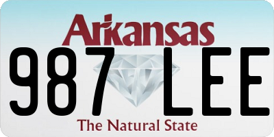 AR license plate 987LEE