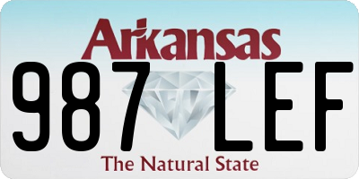 AR license plate 987LEF
