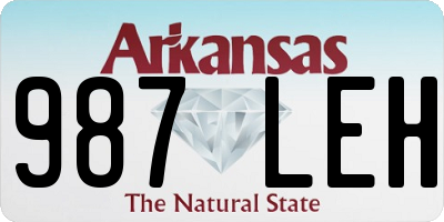 AR license plate 987LEH