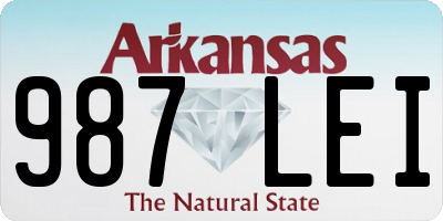 AR license plate 987LEI